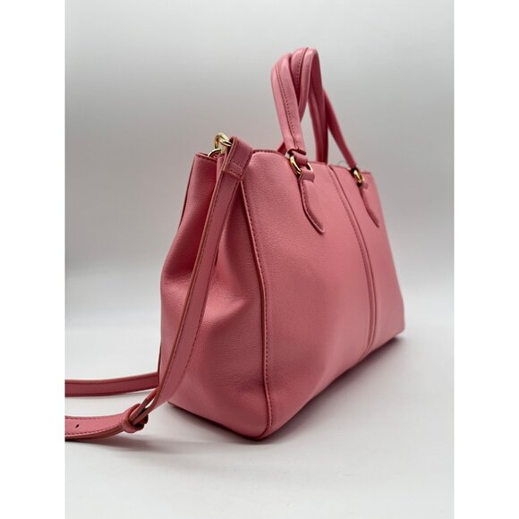 Macy's On 34th Robbinn colorblock faux-leather satchel crossbody bag - PINK - Picture 4 of 9